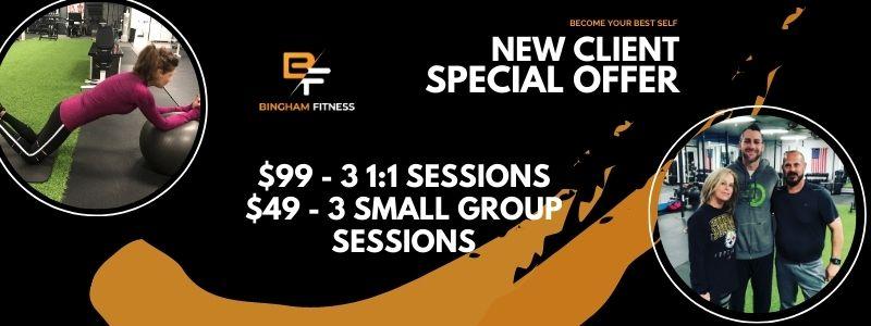 Special Offer Bingham health and fitness new client special offer flyer