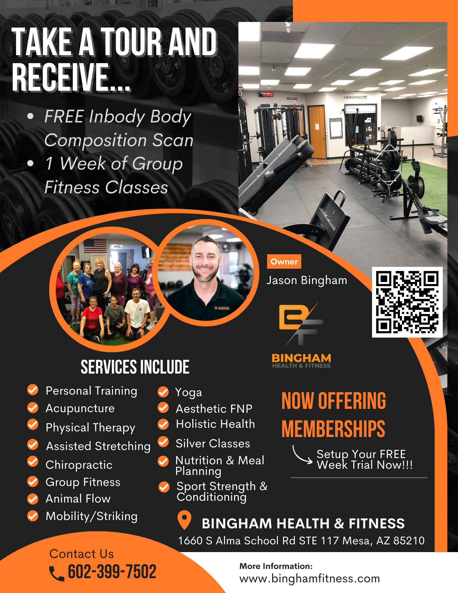 Black Orange Fitness Gym Personal Trainer Advertisement Flyer (3)